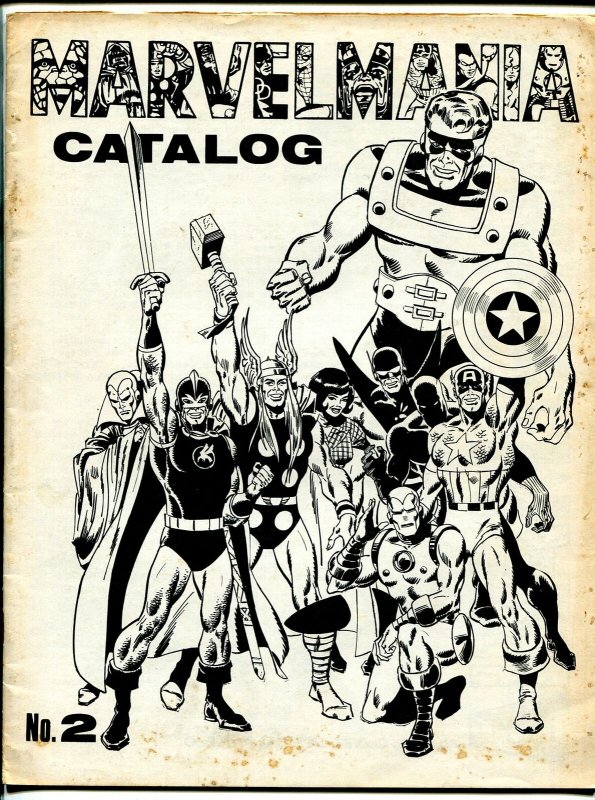 MarvelMania Catalog #2 (1970), raw comic book in VG condition — front cover