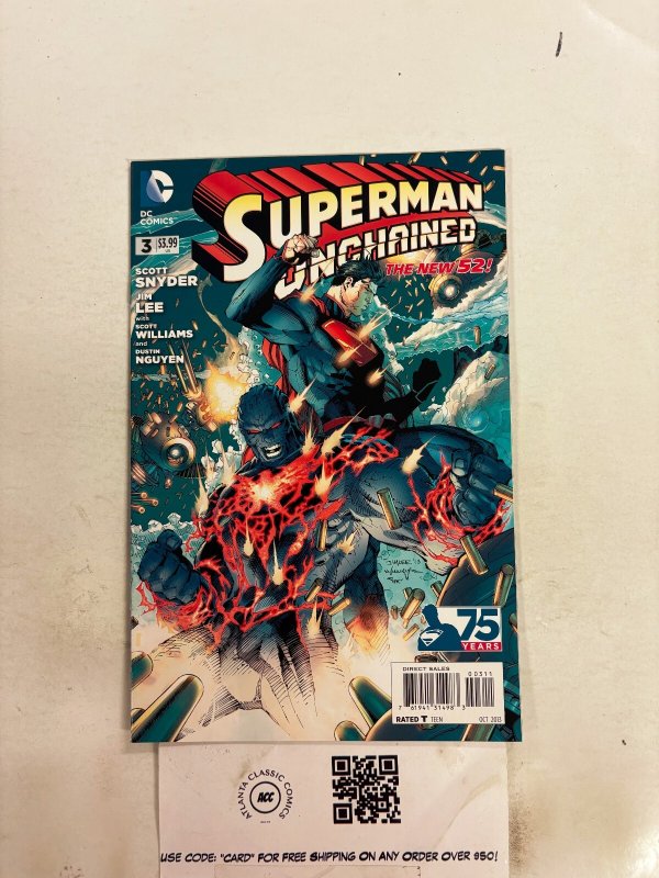Superman Unchained #3 (DC Comics), raw comic book in NM condition — front cover