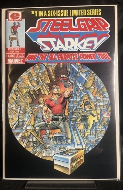 Steelgrip Starkey #1 (Marvel Comics, 1986), raw, ungraded comic book — front cover