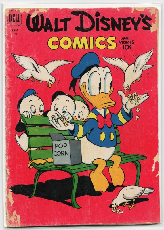 Walt Disney's Comics and Stories #142 (Dell, 1952), raw, ungraded comic book — front cover