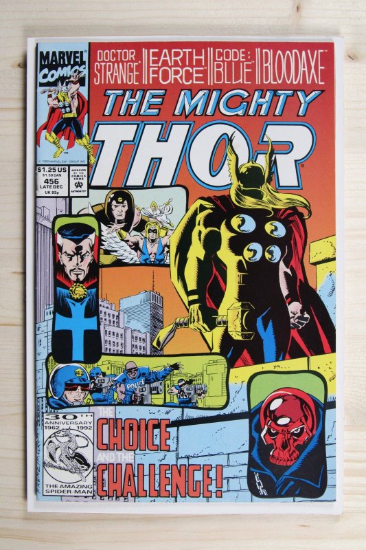 The Mighty Thor #456 (Marvel Comics, 1992), raw comic book in VF/NM 9.0 condition — front cover