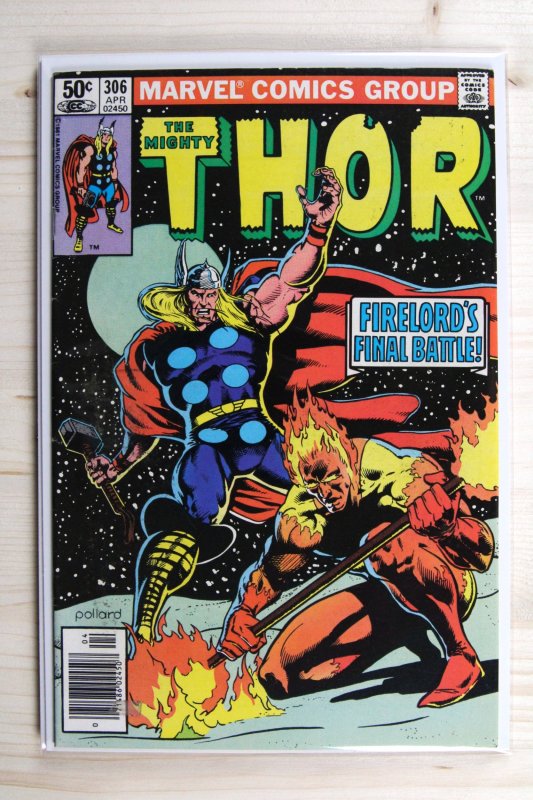Thor #306 (Marvel Comics, 1981), raw comic book in VF 8.0 condition — front cover
