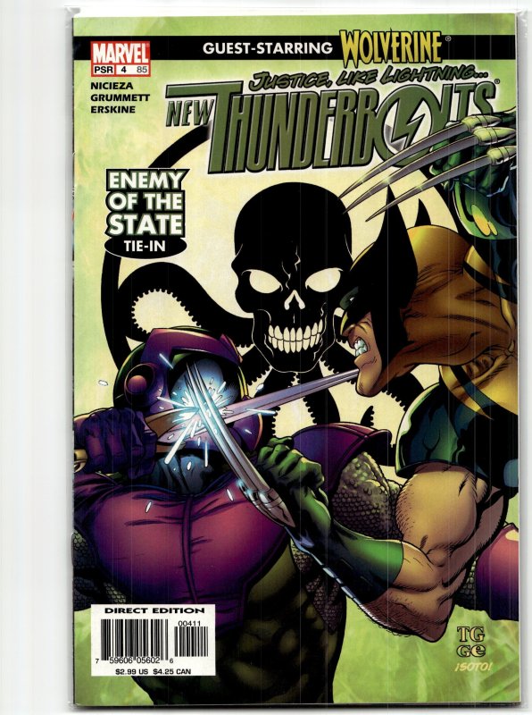 New Thunderbolts #4 (2005), raw, ungraded comic book — front cover