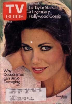 Mag: TV Guide 4/20/85-Deborah Shelton-Dallas-Liz Taylor G, raw, ungraded comic book — front cover