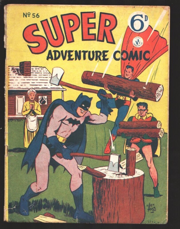 Super Adventure #56 (1950), raw, ungraded comic book — front cover