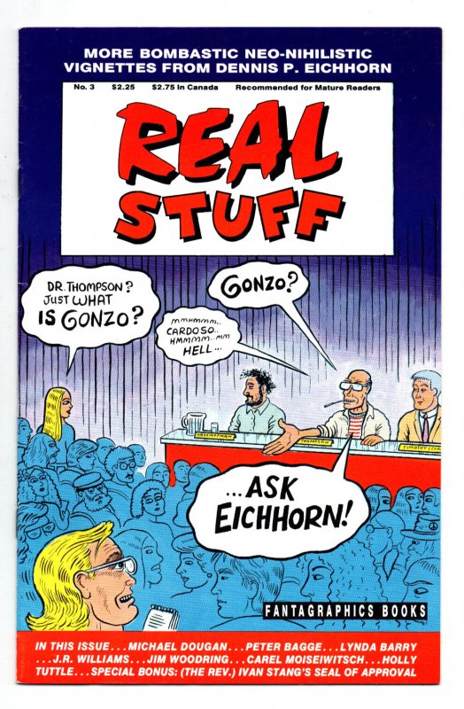 Real Stuff #3 (1991), raw comic book in VF condition — front cover