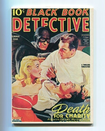 Black Book Detective Pulp Reprint - Death FOR Charity, raw, ungraded comic book — front cover