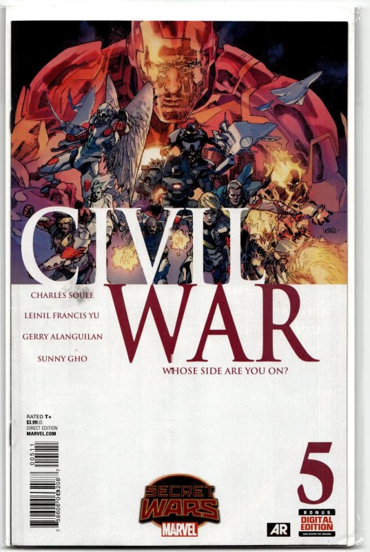 Civil War #5 (Marvel Comics, 2015), raw, ungraded comic book — front cover