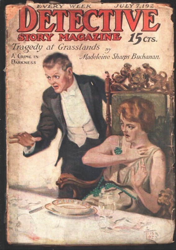 Detective Story 7/7/1923-Street & Smith-Crime in Darkness-Mystery & Pulp Thrills, raw, ungraded comic book — front cover
