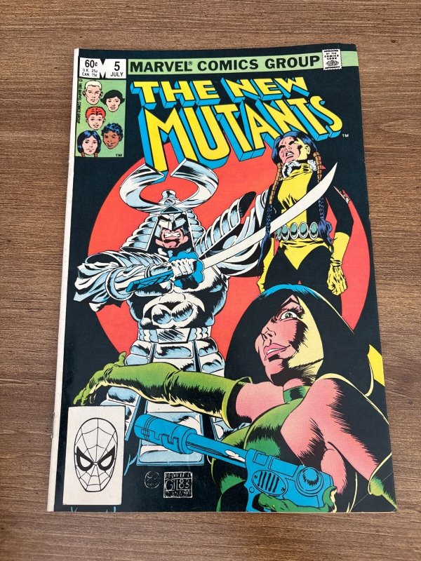 The New Mutants #5 (Marvel Comics), raw comic book in VF condition — front cover