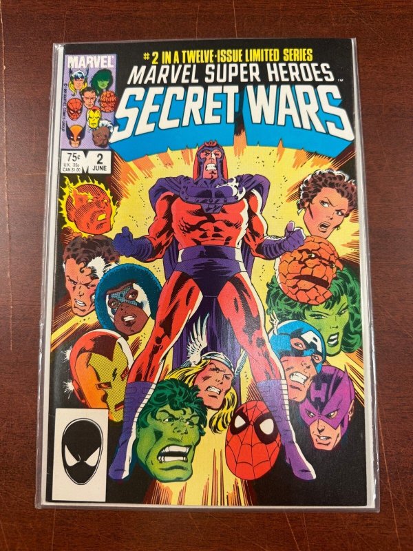 Marvel Super Heroes Secret Wars #2 (Marvel Comics, 1984), raw comic book in NM condition — front cover