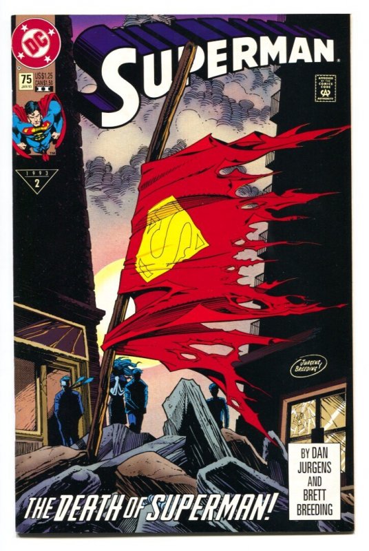 Superman-2nd Print #75 - 1993 - DC - NM- - Comic Book (DC Comics, 1993), raw comic book in NM- condition — front cover