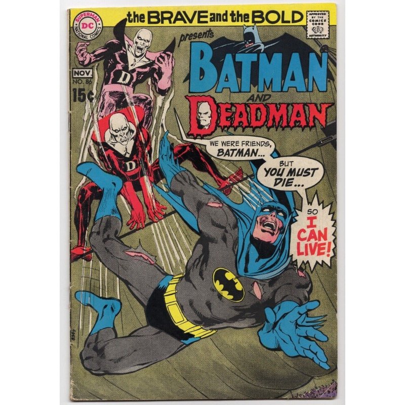 Brave and the Bold #86 (DC Comics, 1969), raw comic book in VG+ 4.5 condition — front cover