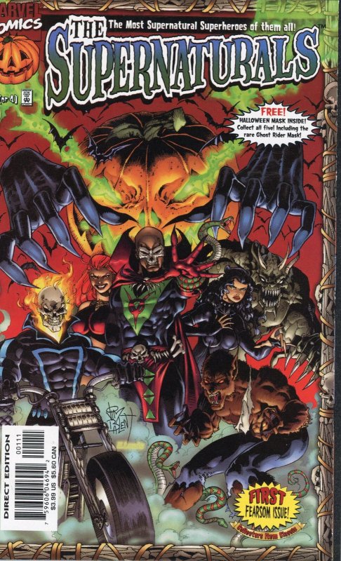 The Supernaturals #1-3 – Marvel (1998) Comic Set (Marvel Comics, 1998), raw, ungraded comic book — front cover