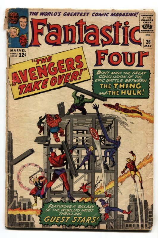 Fantastic Four #26 (Marvel Comics, 1964), raw comic book in VG condition — front cover