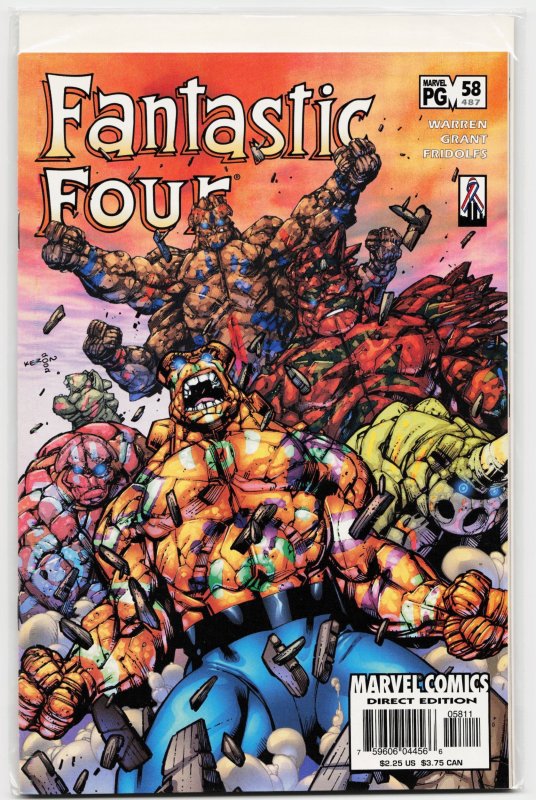 Fantastic Four #58 (Marvel Comics, 2002), raw, ungraded comic book — front cover