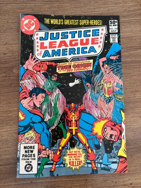 Justice League of America #192 (DC Comics, 1981), raw comic book in VF condition — front cover