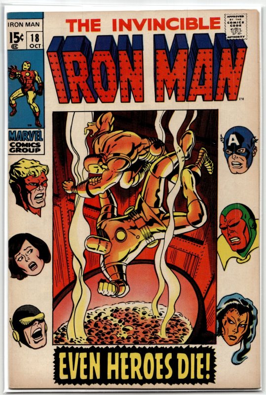 Iron Man #18 (Marvel Comics, 1969), raw, ungraded comic book — front cover