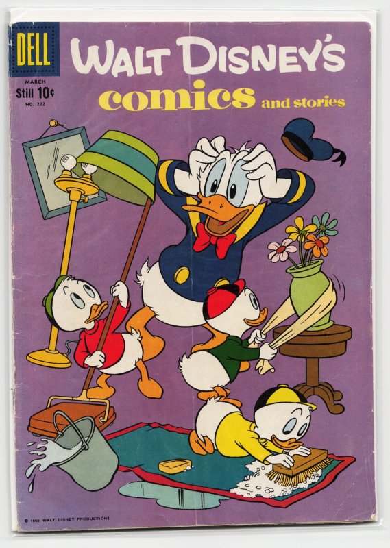 Walt Disney's Comics and Stories #222 (Dell, 1959), raw, ungraded comic book — front cover