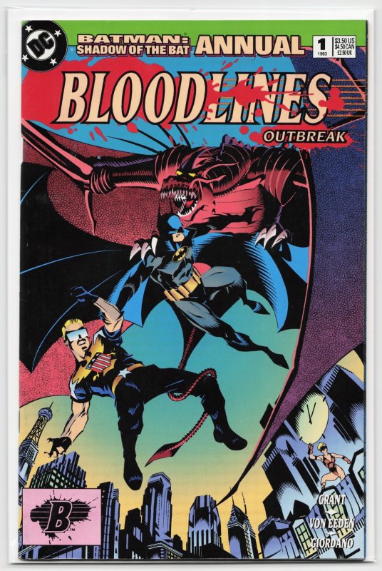 Batman: Shadow of the Bat Annual #1 (DC Comics, 1993), raw, ungraded comic book — front cover