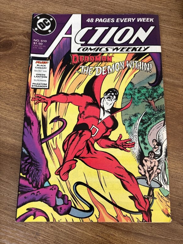 Lot of 6 Action Comics DC # 610 611 612 613 614 615 Superman Vf-Nm 9 J388, raw comic book in NM condition — front cover