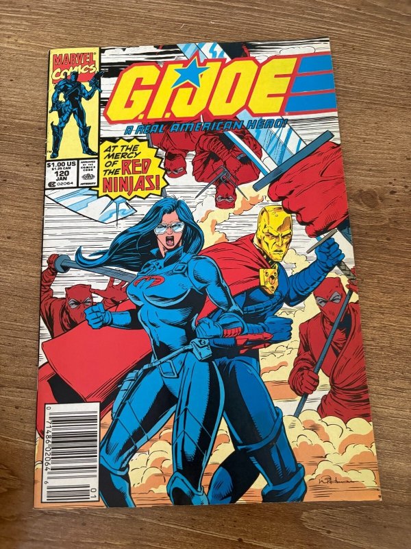 G.I. Joe #120 (Marvel Comics), raw comic book in VF/NM condition — front cover