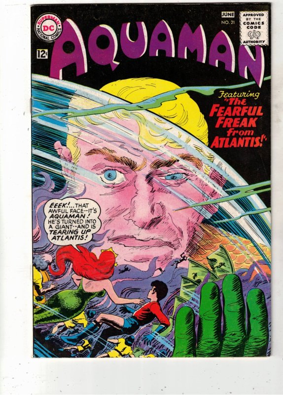 Aquaman #21 (DC Comics, 1965), raw, ungraded comic book — front cover