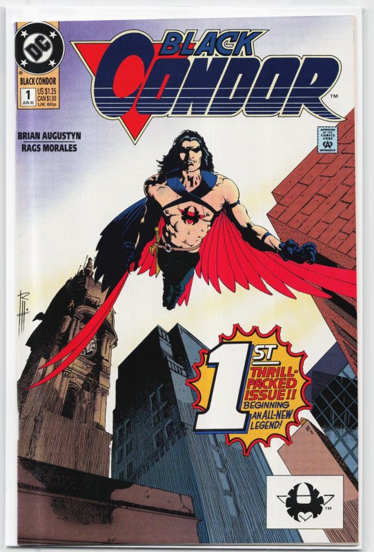 Black Condor #1 (DC Comics, 1992), raw, ungraded comic book — front cover