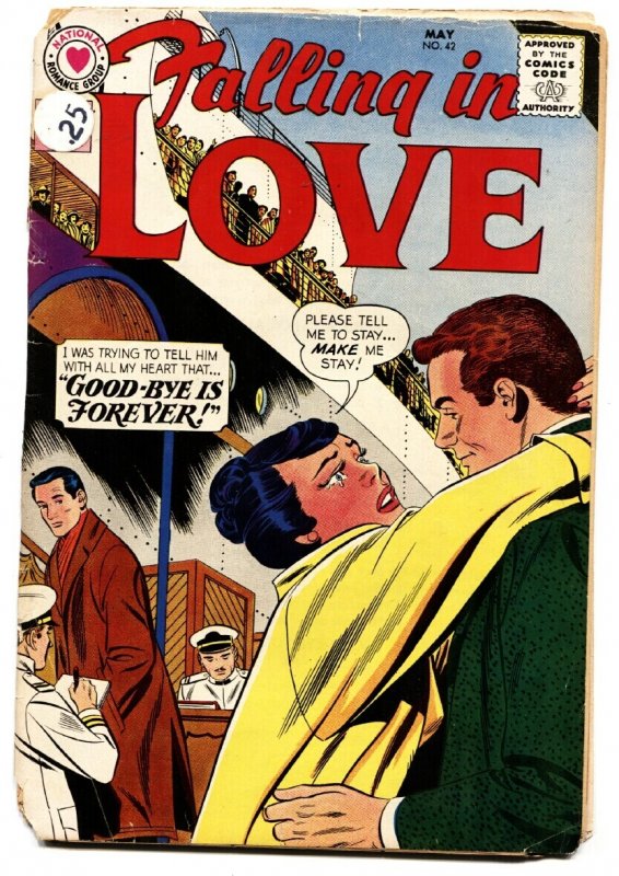 Falling in Love #42 (DC Comics, 1961), raw comic book in FR condition — front cover