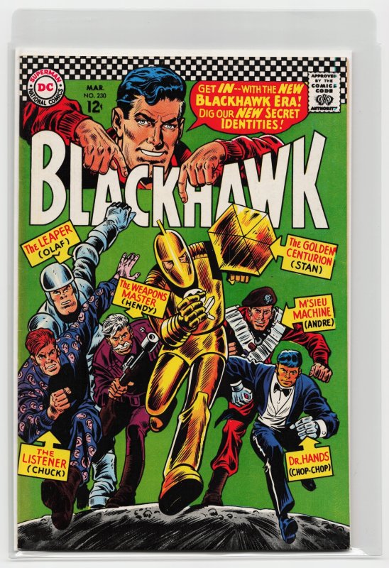 Blackhawk #230 (DC Comics, 1967), raw, ungraded comic book — front cover