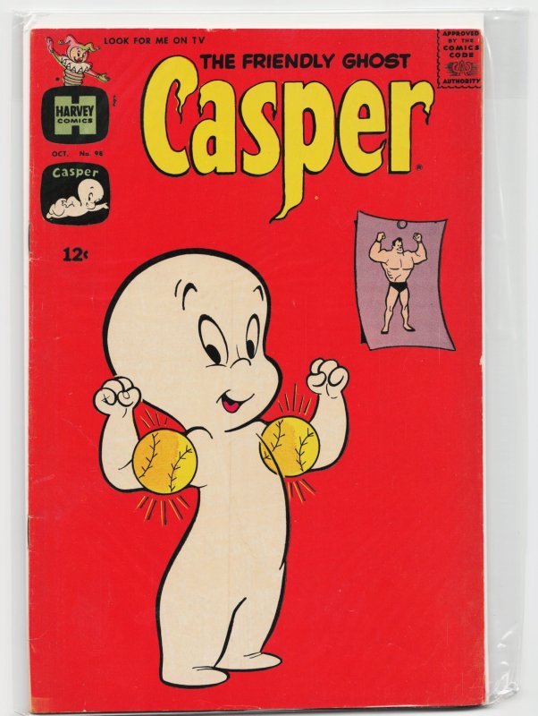 The Friendly Ghost Casper #98 (Harvey Comics), raw, ungraded comic book — front cover