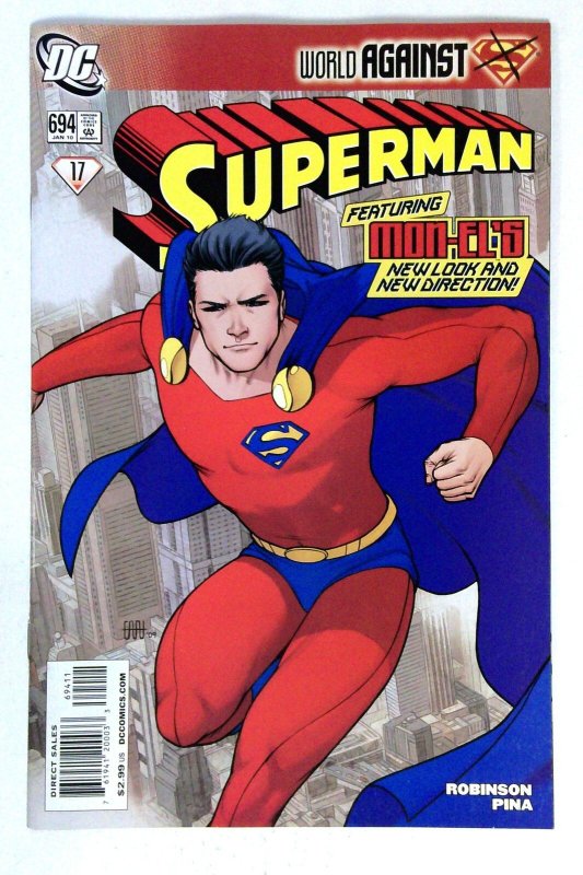 Superman #694 (DC Comics, 2010), raw comic book in NM- condition — front cover