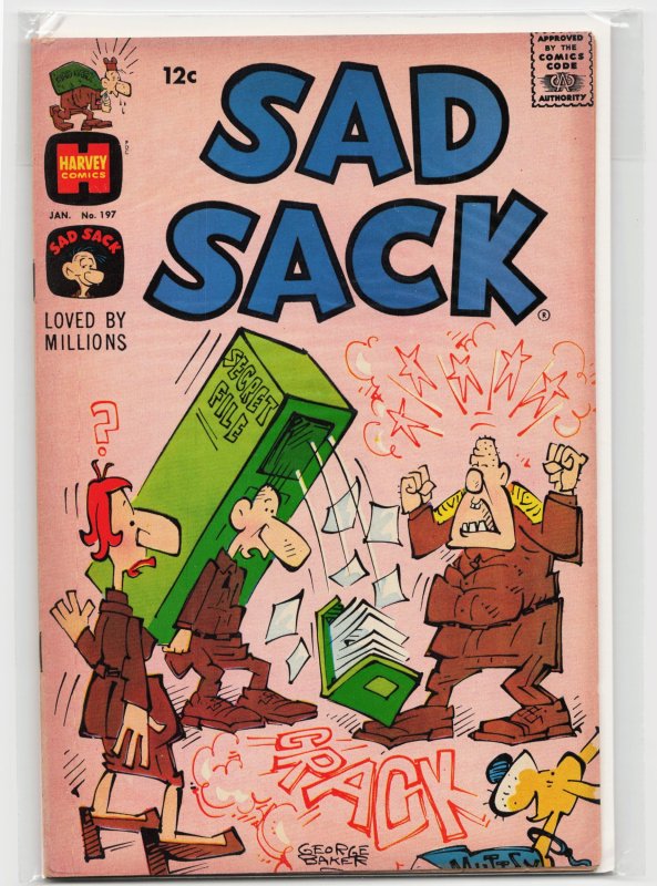 Sad Sack Comics #197 (Harvey Comics, 1968), raw, ungraded comic book — front cover