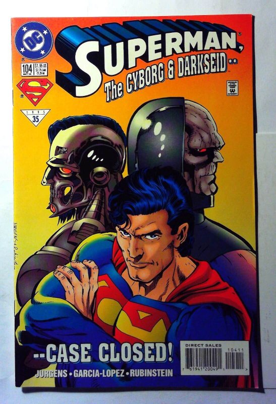 Superman 2nd Series #104 (DC Comics, 1995), raw, ungraded comic book — front cover