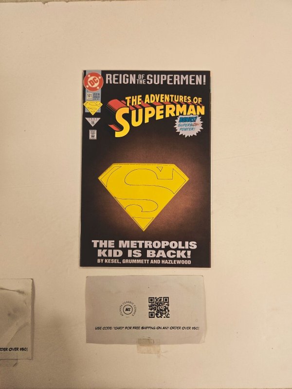 Adventrues of Superman #501 (DC Comics), raw comic book in NM condition — front cover