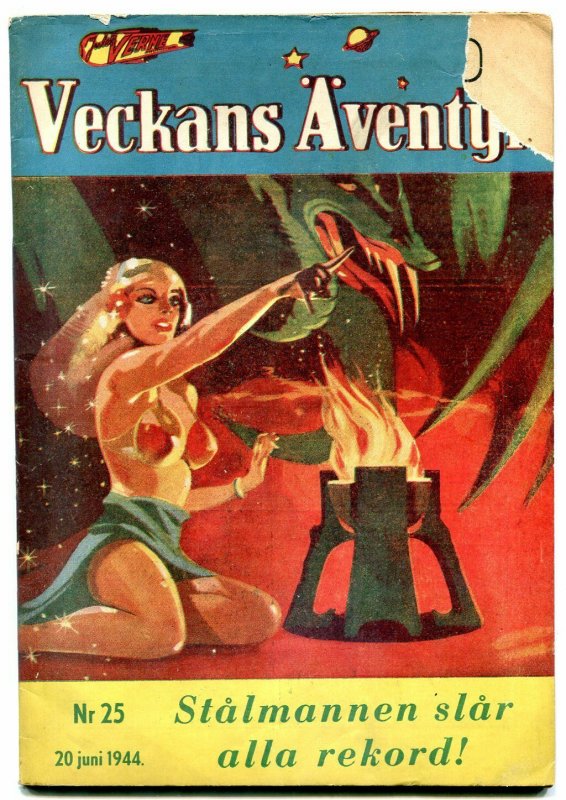 Veckans Aventyr #25 (1944), raw, ungraded comic book — front cover