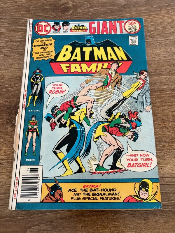 Batman Family #5 (DC Comics, 1976), raw comic book in VG condition — front cover