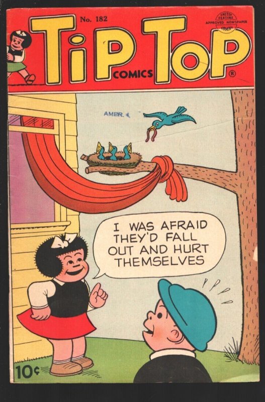 Tip Top #182 (1953), raw comic book in FN+ condition — front cover