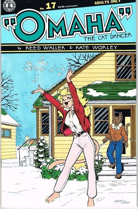 Omaha the Cat Dancer #17 (1992), raw, ungraded comic book — front cover