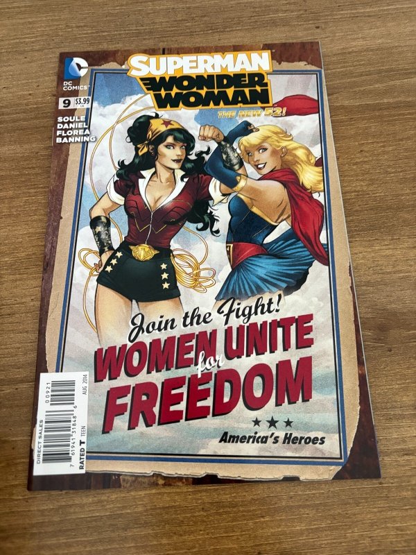 Superman Wonder Woman #9 (DC Comics), raw comic book in NM condition — front cover