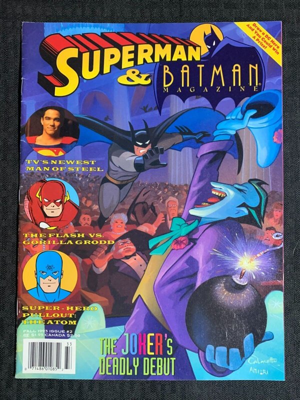 1993 Superman & Batman Magazine #2 (1993), raw comic book in FN+ 6.5 condition — front cover