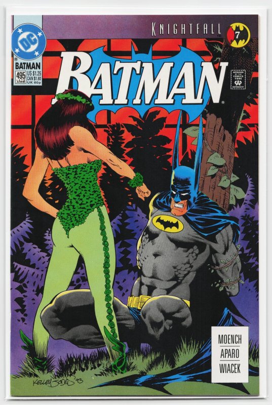 Batman #495 (DC Comics, 1993), raw, ungraded comic book — front cover