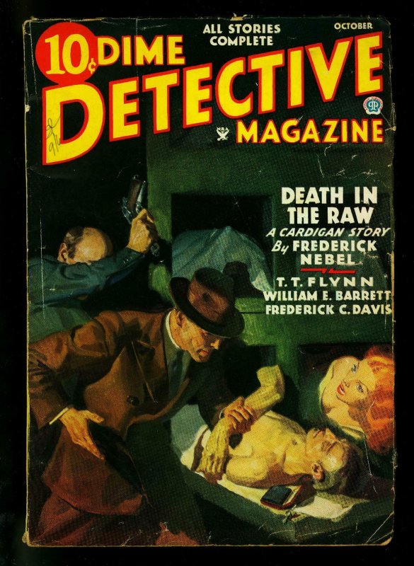 Dime Detective Pulp October 1935- Frederick C Davis- Nebel- VG (1935), raw comic book in VG condition — front cover