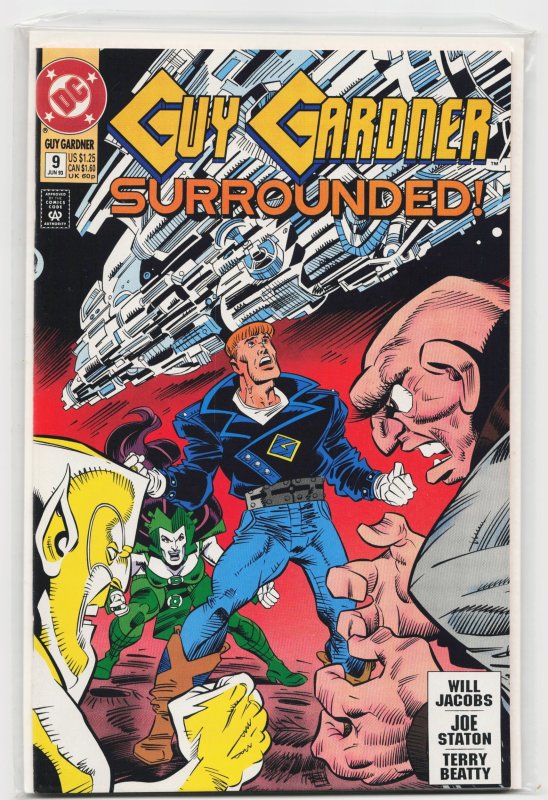 Guy Gardner #9 (DC Comics, 1993), raw, ungraded comic book — front cover