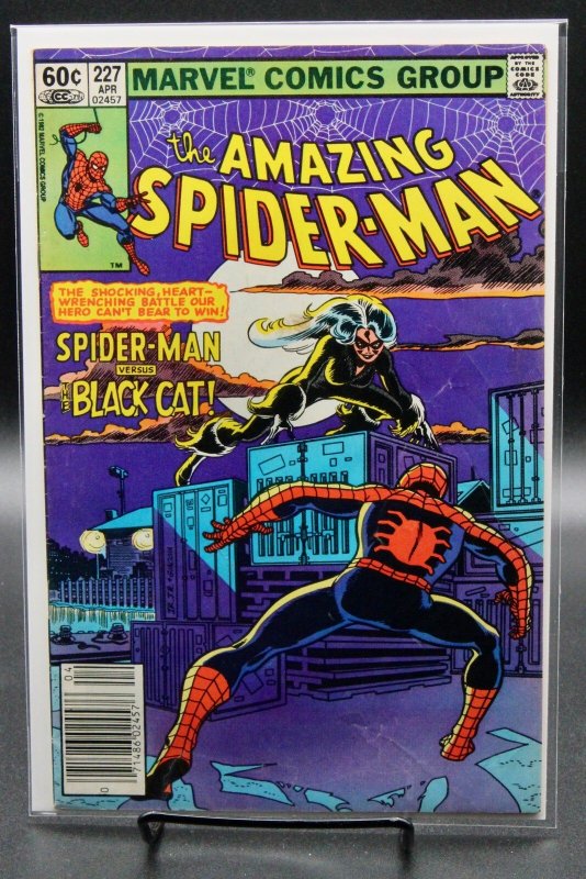 The Amazing Spider-Man #227 (Marvel Comics, 1982), raw comic book in VF condition — front cover