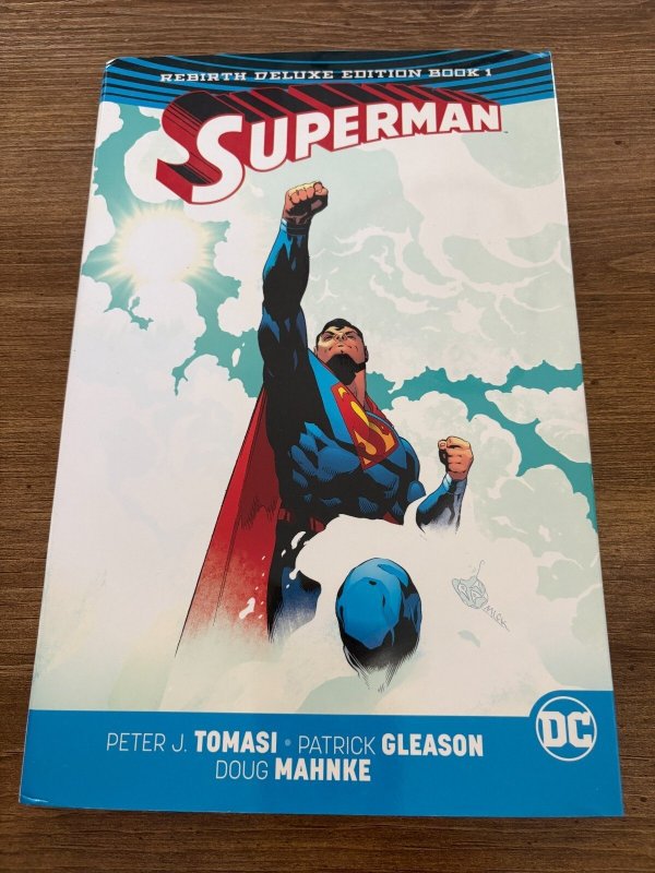 Superman Rebirth Deluxe Edition Book 1 DC Comics Hardcover Book Graphic N 3 J473 (DC Comics), raw, ungraded comic book — front cover