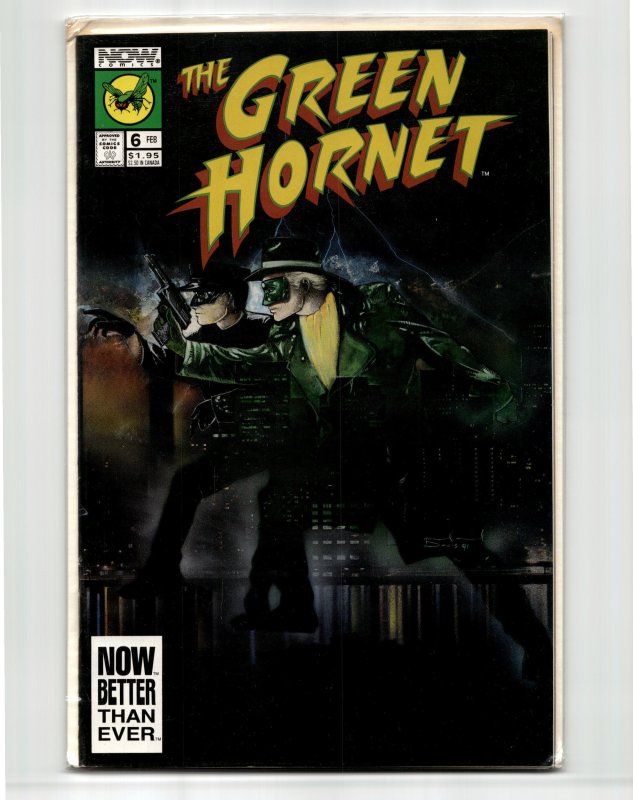The Green Hornet #6 (Now Comics, 1992), raw, ungraded comic book — front cover