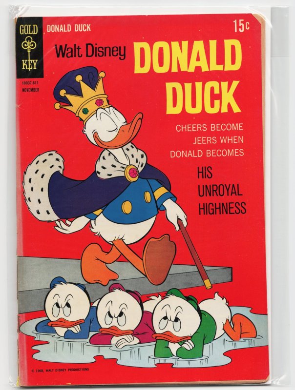Donald Duck #122 (Gold Key, 1968), raw, ungraded comic book — front cover