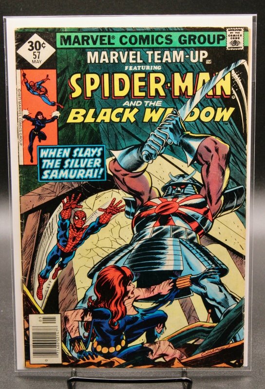 Marvel Team-Up #57 (Marvel Comics, 1977), raw, ungraded comic book — front cover