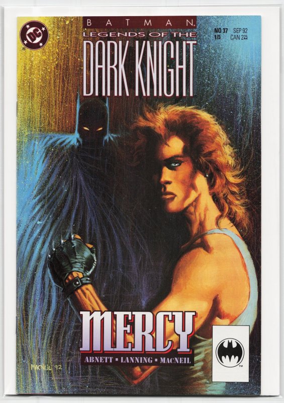 Batman: Legends of the Dark Knight #37 (DC Comics, 1992), raw, ungraded comic book — front cover